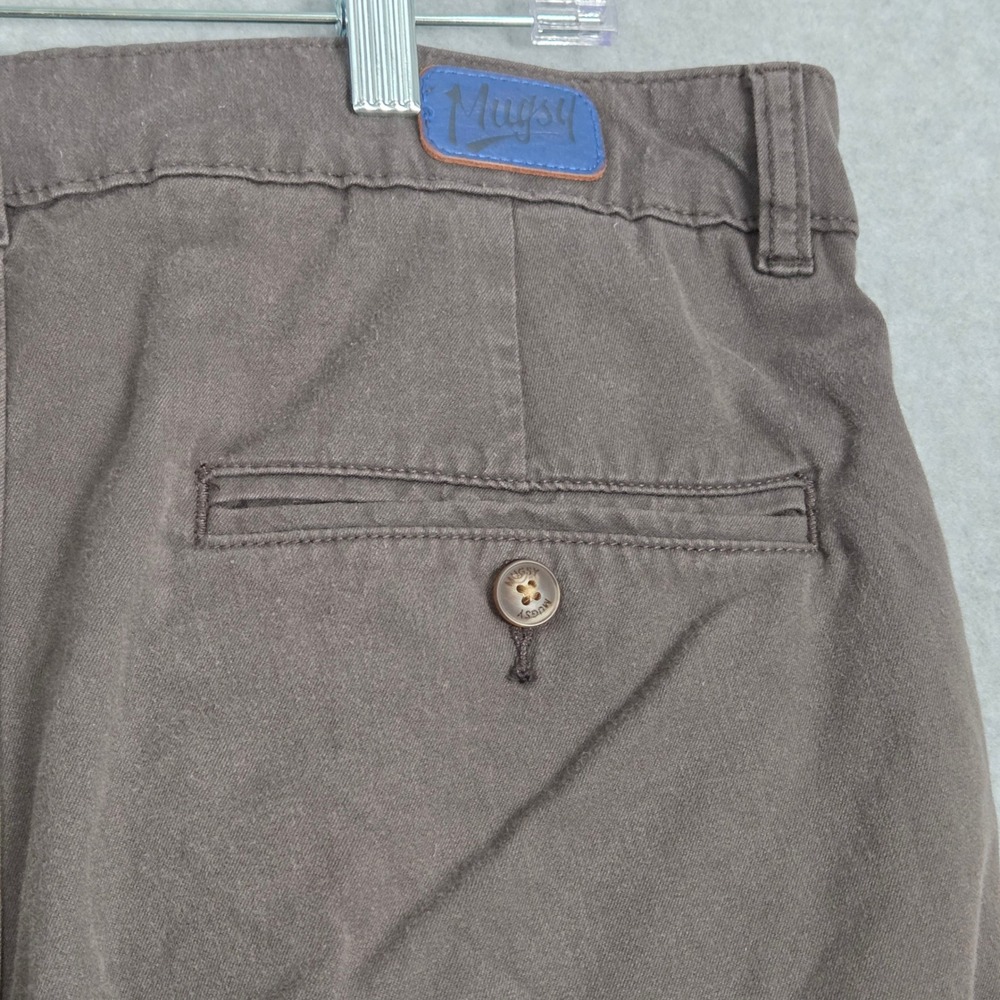 Mugsy Men 34 x 6 Brooks Chino Shorts Dark Brown Stretch Casual